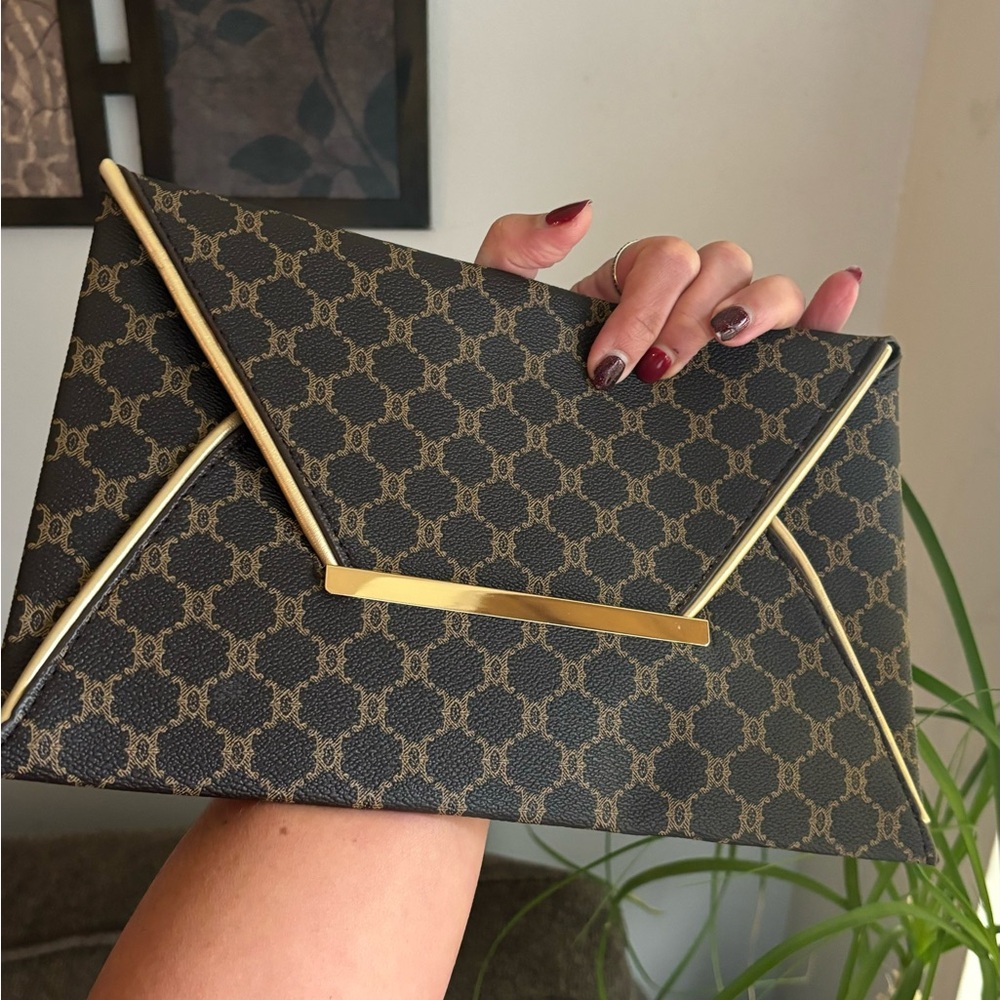 Beautiful PU leather clutch large envelope pouch